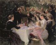 Peder Severin Kroyer hip hip hurrah artists party at skagen painting